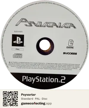 Psyvariar PlayStation 2, PAL disc
