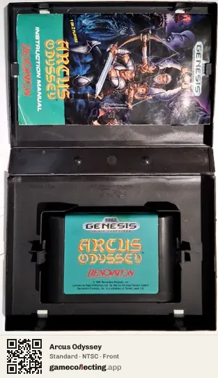 Arcus Odyssey Sega Mega Drive / Genesis, NTSC box front