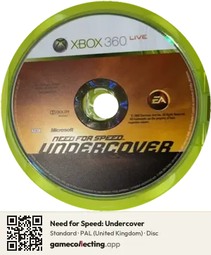 Need for Speed: Undercover Xbox 360, PAL disc