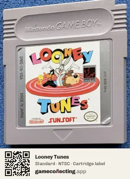 Looney Tunes Game Boy, NTSC cartridge label