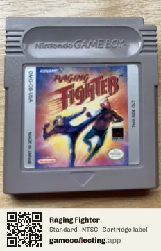 Raging Fighter Game Boy, NTSC cartridge label
