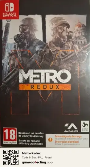 Metro Redux Nintendo Switch, PAL box front
