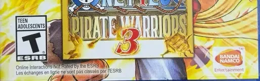 One Piece: Pirate Warriors 3, the ESRB box on its front