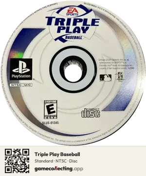 Triple Play Baseball PlayStation, NTSC disc