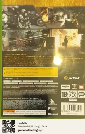 F.E.A.R. Xbox 360, Italy box back