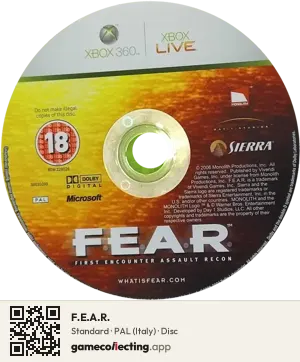 F.E.A.R. Xbox 360, PAL disc