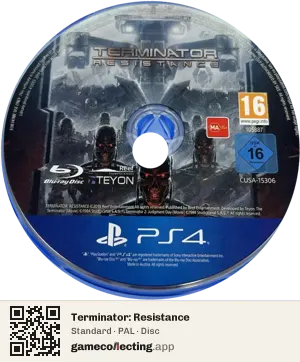 Terminator: Resistance PlayStation 4, PAL disc