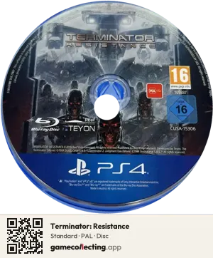 Terminator: Resistance PlayStation 4, PAL disc