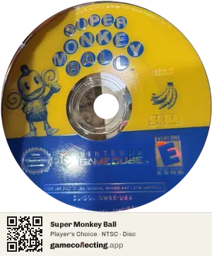 Super Monkey Ball Nintendo GameCube, NTSC disc