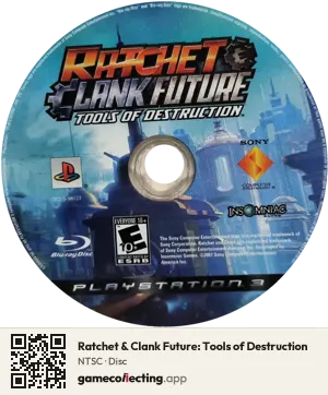 Ratchet & Clank Future: Tools of Destruction PlayStation 3, NTSC disc
