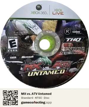 MX vs. ATV Untamed Xbox 360, NTSC disc