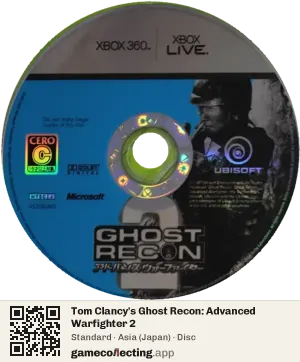 Tom Clancy's Ghost Recon: Advanced Warfighter 2 Xbox 360, Asia disc