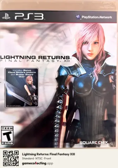 Lightning Returns: Final Fantasy XIII PlayStation 3, NTSC box front