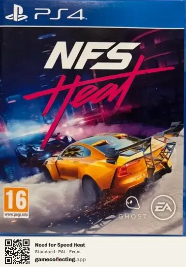 Need for Speed Heat PlayStation 4, PAL box front