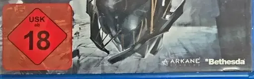 Dishonored, the USK square on its front