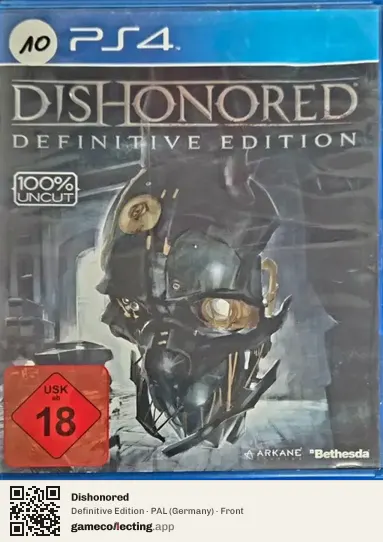 Dishonored PlayStation 4, Germany box front