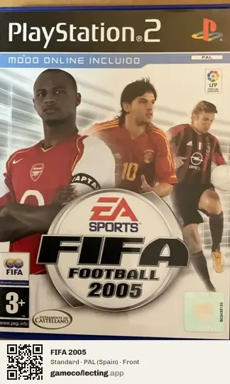FIFA 2005 PlayStation 2, Spain box front