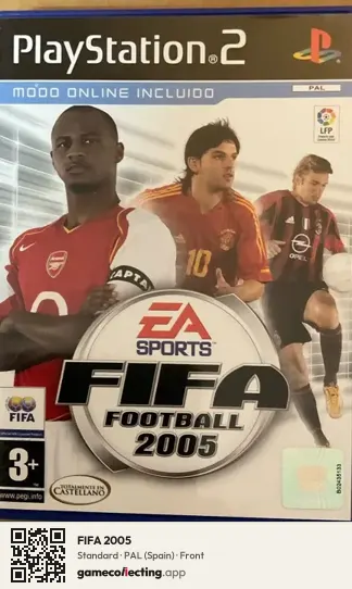 FIFA 2005 PlayStation 2, Spain box front