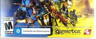 Borderlands Legendary Collection, the ESRB box on its front