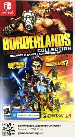 Borderlands Legendary Collection Nintendo Switch, NTSC box front