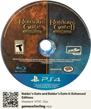 Baldur's Gate and Baldur's Gate II: Enhanced Editions PlayStation 4, NTSC disc