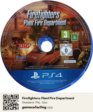 Firefighters: Plant Fire Department PlayStation 4, PAL disc