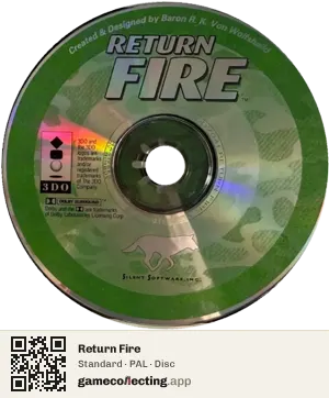 Return Fire 3DO Interactive Multiplayer, PAL disc