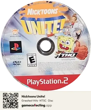 Nicktoons Unite! PlayStation 2, NTSC disc
