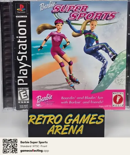 Barbie Super Sports PlayStation, NTSC box front