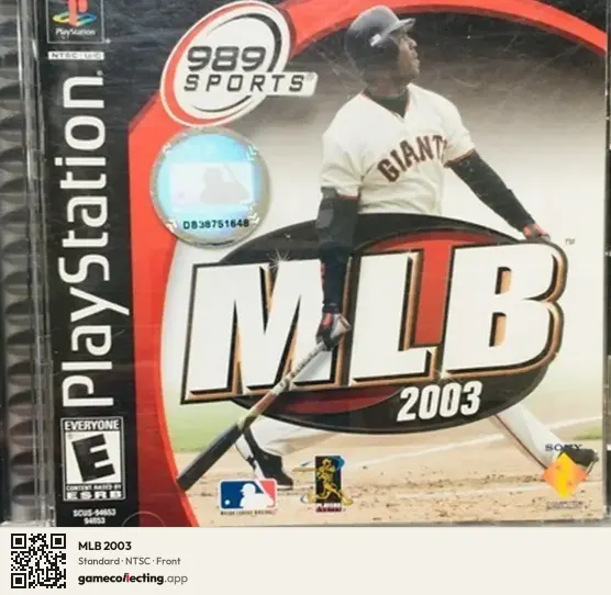 MLB 2003 PlayStation, NTSC box front