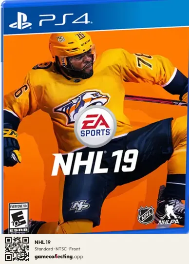 NHL 19 PlayStation 4, NTSC box front