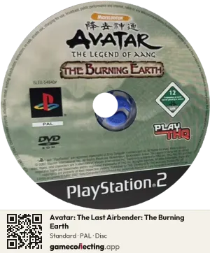 Avatar: The Last Airbender: The Burning Earth PlayStation 2, PAL disc