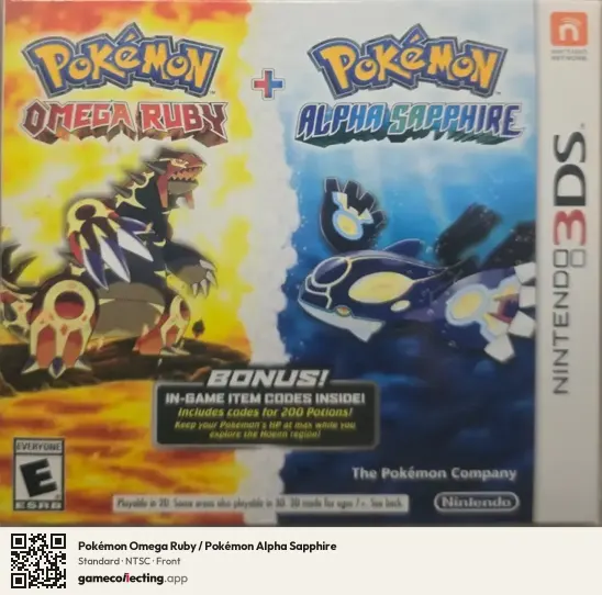 Pokémon Omega Ruby / Pokémon Alpha Sapphire Nintendo 3DS, NTSC box front
