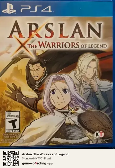 Arslan: The Warriors of Legend PlayStation 4, NTSC box front