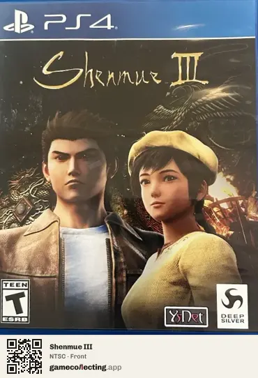 Shenmue III PlayStation 4, NTSC box front