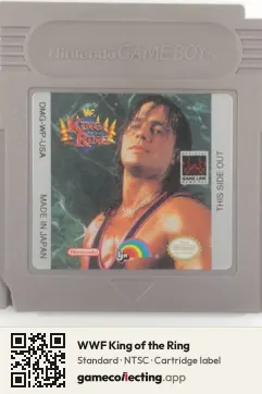 WWF King of the Ring Game Boy, NTSC cartridge label