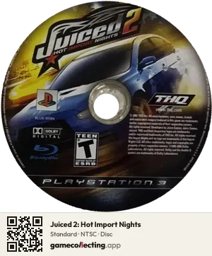 Juiced 2: Hot Import Nights PlayStation 3, NTSC disc