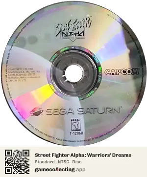 Street Fighter Alpha: Warriors' Dreams Sega Saturn, NTSC disc