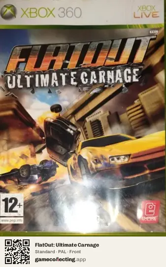 FlatOut: Ultimate Carnage Xbox 360, PAL box front