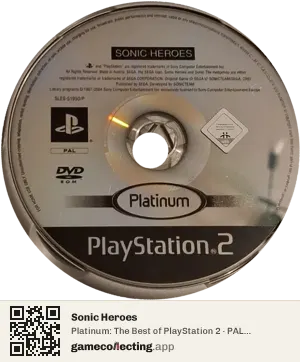 Sonic Heroes PlayStation 2, PAL disc