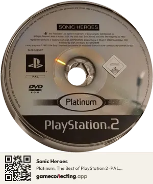 Sonic Heroes PlayStation 2, PAL disc