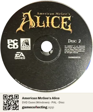 American McGee's Alice Computer, PAL disc