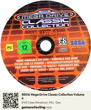 SEGA Mega Drive Classic Collection Volume 4 Computer, PAL disc