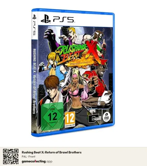 Rushing Beat X: Return of Brawl Brothers PlayStation 5, PAL box front