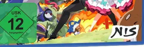 Disgaea Mayhem, the USK square on its front