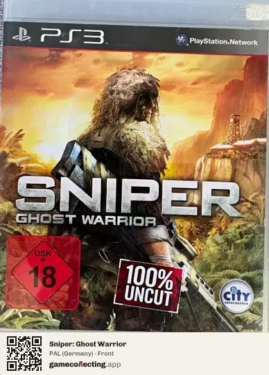 Sniper: Ghost Warrior PlayStation 3, Germany box front