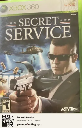 Secret Service Xbox 360, NTSC box front