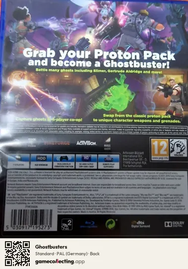 Ghostbusters PlayStation 4, Germany box back