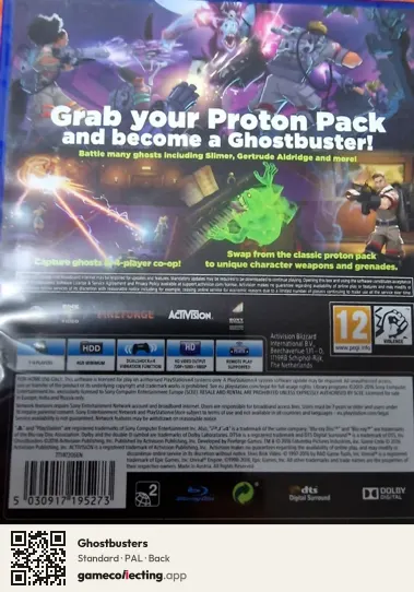 Ghostbusters PlayStation 4, PAL box back