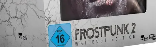 Frostpunk 2, the USK square on its front
